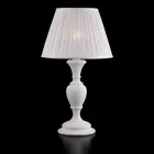 Abajur de madeira com cúpula fabricada na Itália para decoração de interiores - Florença Viadurini