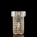 Abajur de mesa em ferro dourado com strass, fabricado na Itália - Kiev