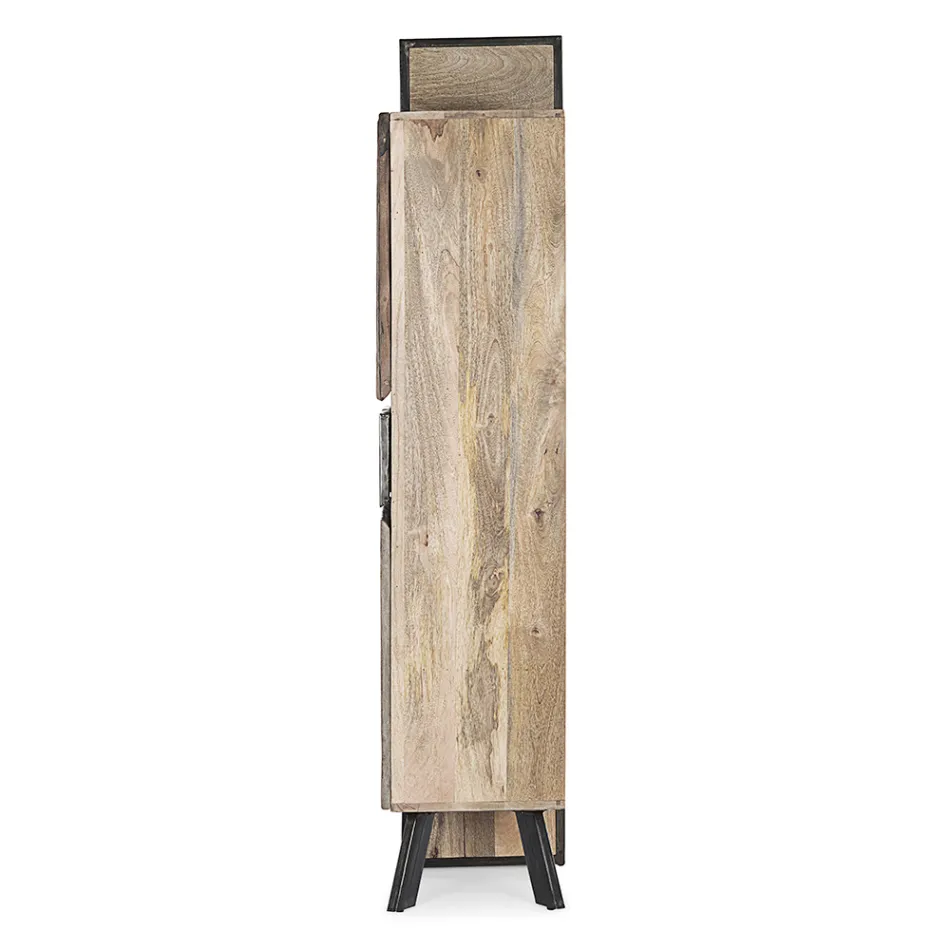 Aparador 2 Portas 2 Gavetas em Madeira Manga e Aço Homemotion - Signorino Viadurini