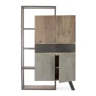 Aparador 2 Portas 2 Gavetas em Madeira Manga e Aço Homemotion - Signorino Viadurini