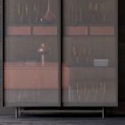 Aparador 2 portas em madeira ecológica e metal de alta qualidade made in Italy - Aaron Viadurini