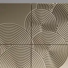 Aparador de 5 portas em MDF laqueado com decoração gravada e acabada à mão - Caranguejo Viadurini