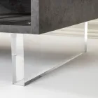 Aparador com 2 portas e 2 compartimentos laterais abertos em melamina Made in Italy - Mouse Viadurini