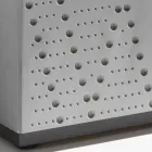 Aparador com 3 portas e 3 prateleiras internas, decoração em alumínio fundido - Scorpion Viadurini