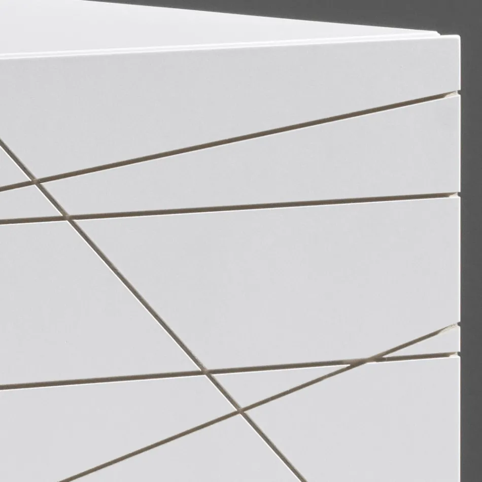 Aparador com 3 portas em aglomerado de madeira pintada - Ariete Viadurini