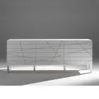 Aparador com 3 portas em aglomerado de madeira pintada - Ariete Viadurini