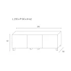 Aparador com 3 portas em aglomerado de madeira pintada - Ariete Viadurini