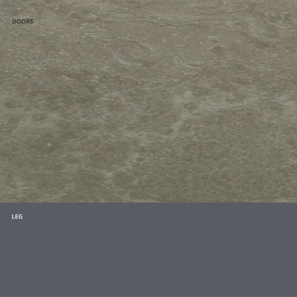 Aparador com portas laminadas HPL efeito pedra fabricadas na Itália - Fiorenza Viadurini