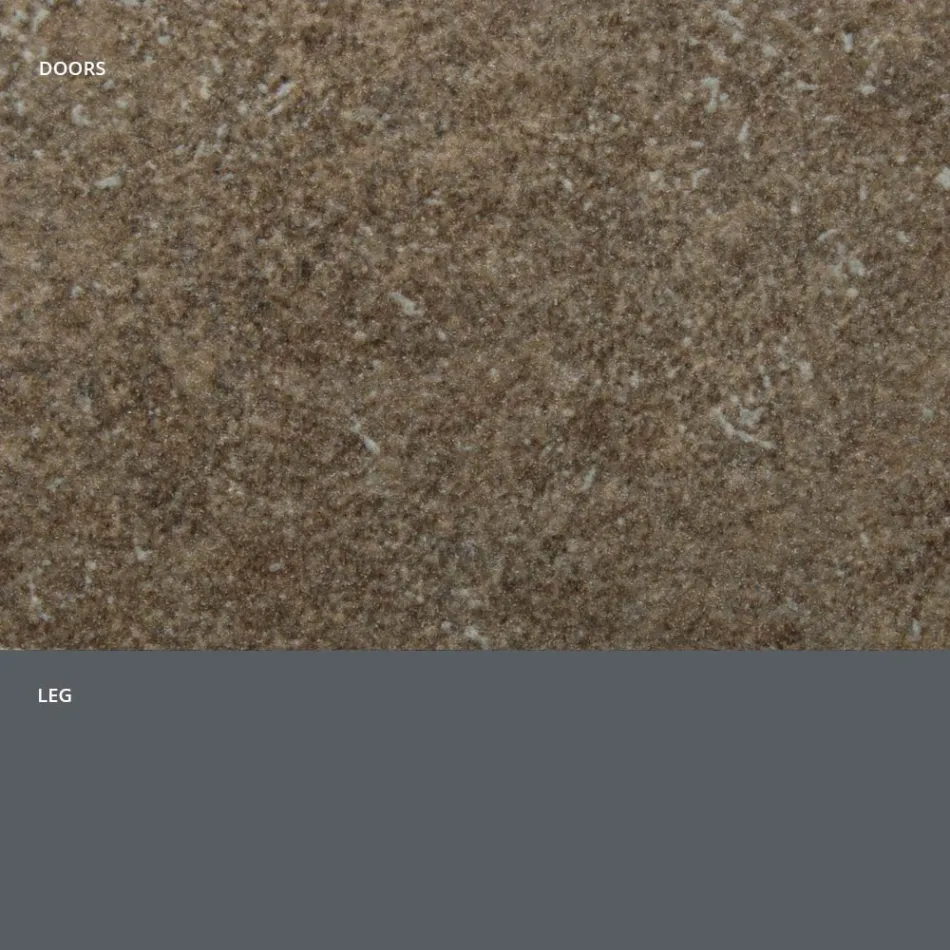 Aparador com portas laminadas HPL efeito pedra fabricadas na Itália - Fiorenza Viadurini