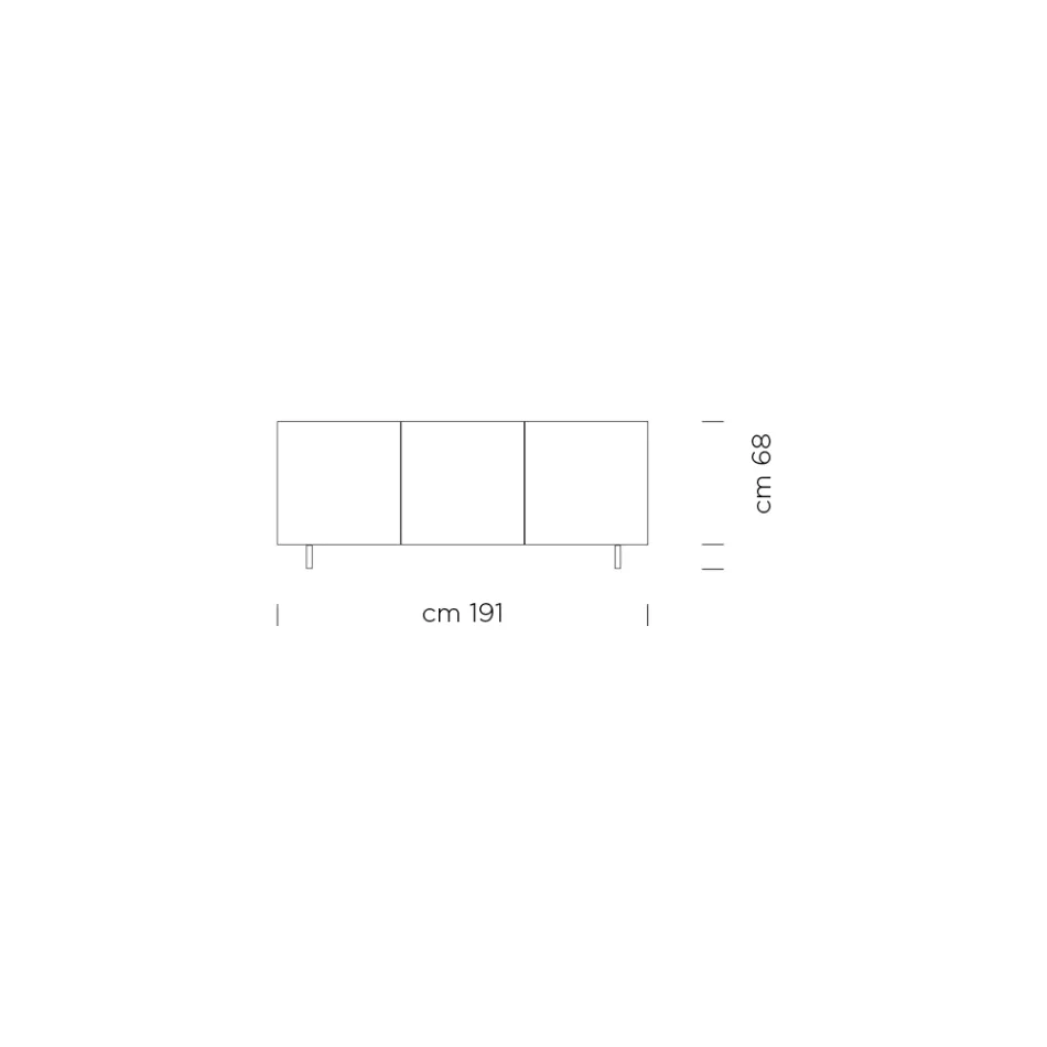 Aparador com portas laminadas HPL efeito pedra fabricadas na Itália - Fiorenza Viadurini