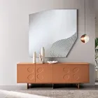 Aparador Rialto com quatro portas em MDF e melamina, disponível em dois acabamentos. Fabricado na Itália. Viadurini