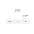 Aparador com Corpo e Portas em Mdf Base 4 Pés Fabricado na Itália - Coral Viadurini