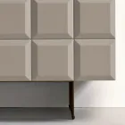 Aparador de interiores com 2 portas xadrez, fabricado na Itália - Elisabetta Viadurini