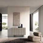 Aparador de interiores com 2 portas xadrez, fabricado na Itália - Elisabetta Viadurini