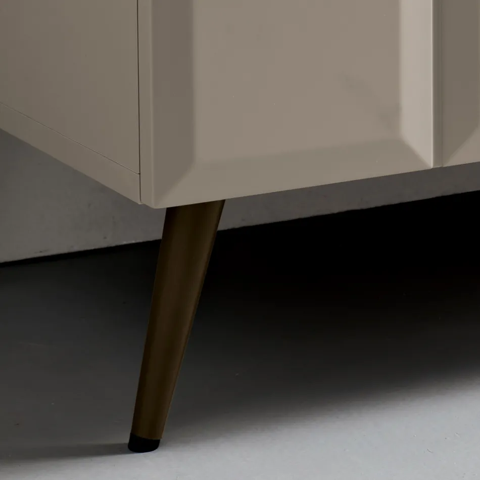 Aparador de interiores com 2 portas xadrez, fabricado na Itália - Elisabetta Viadurini