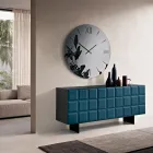 Aparador de interiores com 3 portas xadrez, fabricado na Itália - Elisabetta Viadurini