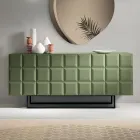 Aparador de interiores com 3 portas xadrez, fabricado na Itália - Elisabetta Viadurini