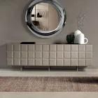 Aparador de interiores com 4 portas xadrez, fabricado na Itália - Elisabetta Viadurini