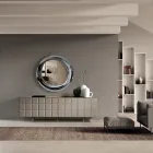 Aparador de interiores com 4 portas xadrez, fabricado na Itália - Elisabetta Viadurini