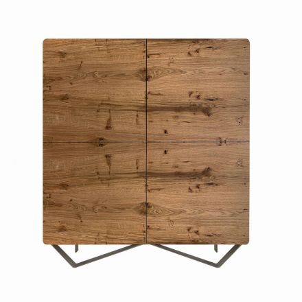 Aparador de sala em Mdf com suporte de 2 pés Made in Italy - Rosalba Viadurini