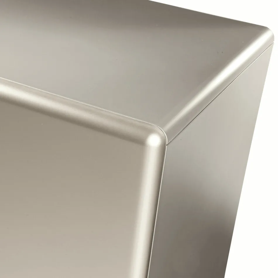 Aparador de Sala com 3 Portas em Acabamento Níquel Fabricado na Itália - Foglio Viadurini