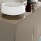 Aparador de sala de estar com 3 portas em MDF laqueado, fabricado na Itália - Elena Viadurini