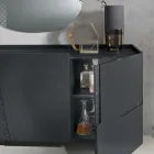 Aparador de sala de estar com 3 portas em MDF laqueado, fabricado na Itália - Elena Viadurini