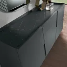 Aparador de sala de estar com 3 portas em MDF laqueado, fabricado na Itália - Elena Viadurini