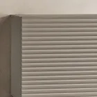 Aparador de sala de estar com 3 portas em MDF revestido em PVC laqueado, fabricado na Itália - Desideria Viadurini