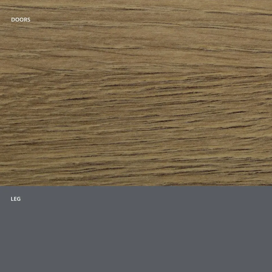 Aparador de sala em madeira mate e laminado HPL Made in Italy - Fiorenza Viadurini