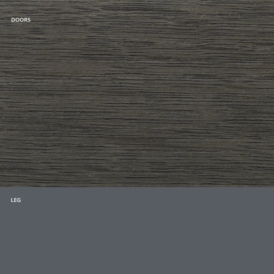 Aparador de sala em madeira mate e laminado HPL Made in Italy - Fiorenza Viadurini