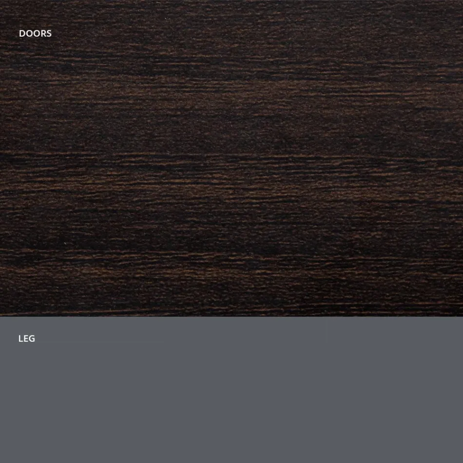 Aparador de sala em madeira mate e laminado HPL Made in Italy - Fiorenza Viadurini