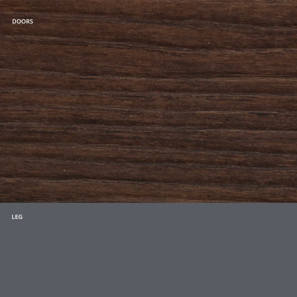 Aparador de sala em madeira mate e laminado HPL Made in Italy - Fiorenza Viadurini