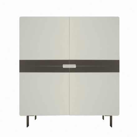 Aparador de sala em Mdf e suporte de 4 pés Made in Italy - Teresina Viadurini