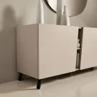 Aparador de chão com três portas de abrir em melamina fabricada na Itália - Calia Viadurini