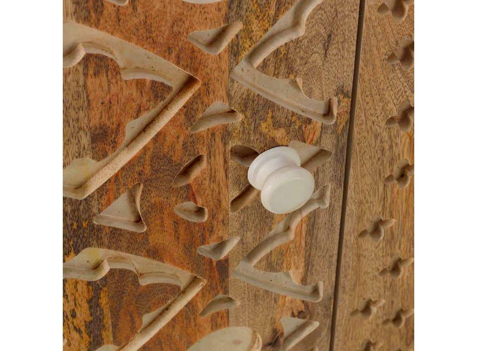 Buffet de design étnico de madeira pintada com manga, Centola
