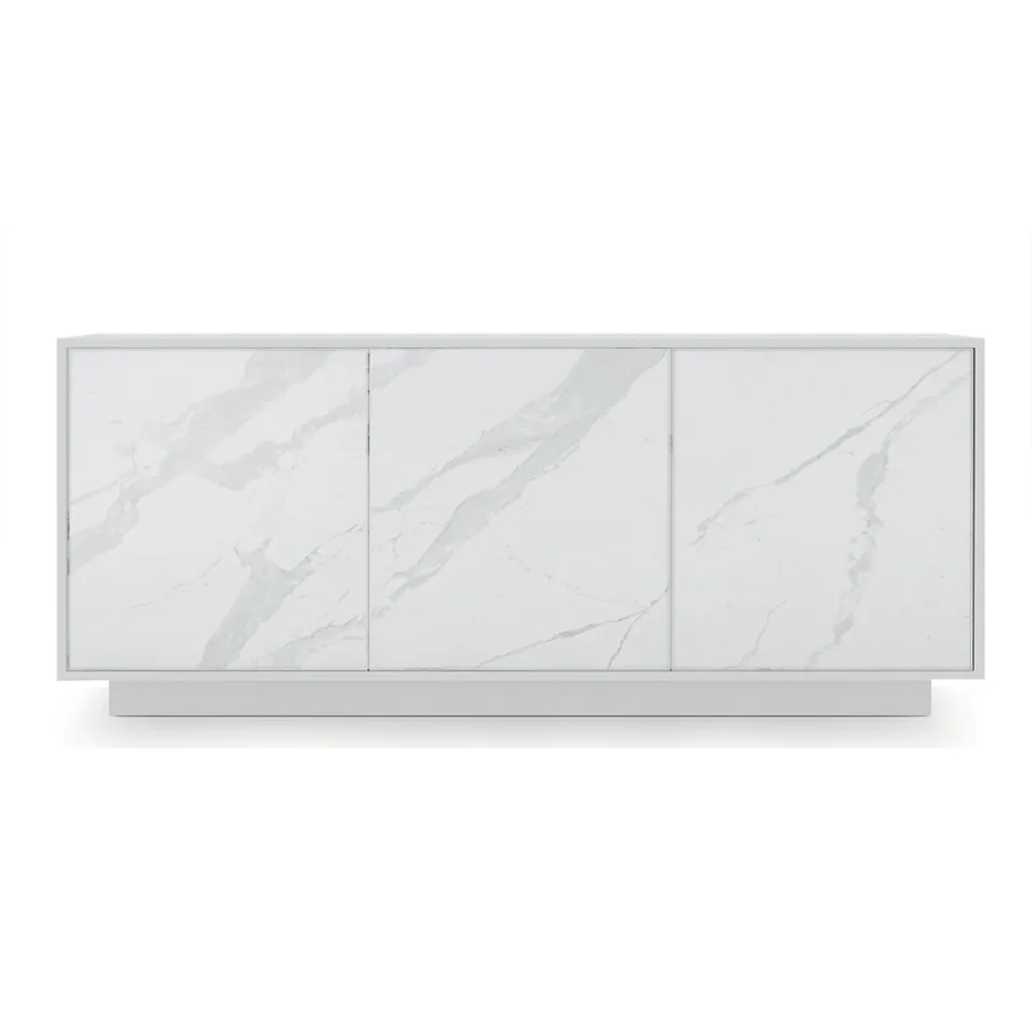 Aparador de madeira com 2 ou 3 portas em laminado HPL Fabricado na Itália - Fiorenza Viadurini