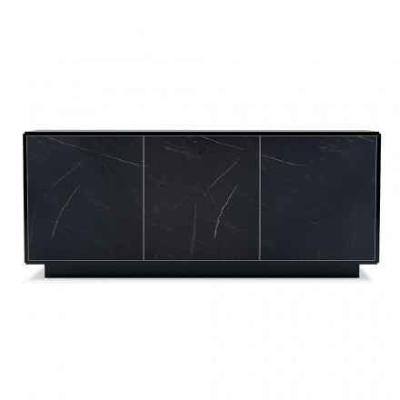 Aparador de madeira com 2 ou 3 portas em laminado HPL Fabricado na Itália - Fiorenza Viadurini