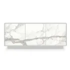 Aparador em Madeira Lacada com 2 ou 3 Portas Cerâmicas Made in Italy - Fiorenza Viadurini