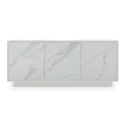 Aparador em Madeira Lacada com 2 ou 3 Portas Cerâmicas Made in Italy - Fiorenza Viadurini