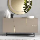 Madia em Melamina e Mdf com Inserções Laminadas Made in Italy - Gordita Viadurini