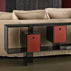 Aparador de vidro com três gavetas, design elegante, fabricado na Itália - Senera Viadurini