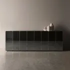 Aparador moderno de madeira com espelho e design elegante, fabricado na Itália - Ester Viadurini
