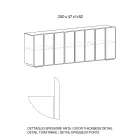 Aparador moderno de madeira com espelho, design elegante, fabricado na Itália - Ester Viadurini
