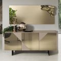 Aparador Moderno com Portas Mdf Revestidas em Espelho Made in Italy - Morgana