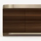 Aparador moderno em madeira e metal curvado, fabricado na Itália - Rugiada Viadurini