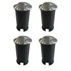 Refletor LED embutido para exterior marcador em aço inoxidável 4 peças - losango Viadurini