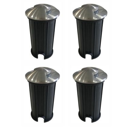 Refletor LED embutido para exterior marcador em aço inoxidável 4 peças - losango Viadurini