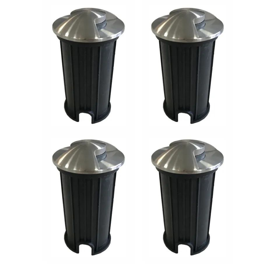 Refletor LED embutido para exterior marcador em aço inoxidável 4 peças - losango Viadurini