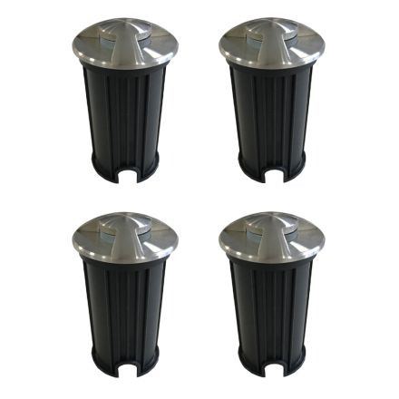 Marcador de Led para exterior embutido de aço inoxidável 2W 4 peças - Elisir Viadurini